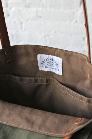 WWII era US Military Canvas Pocket Tote Bag