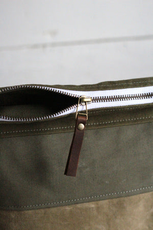 WWII era Striped Canvas Utility Pouch