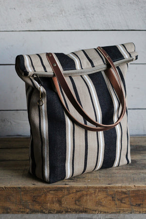 The Rambler Tote / Woven Stripe