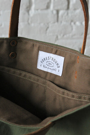 WWII era Two Tone US Military Canvas Tote Bag