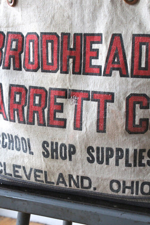 1940's era Work Apron and Ticking Fabric Carryall