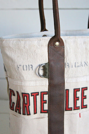 1940's era Canvas and Work Apron Carryall