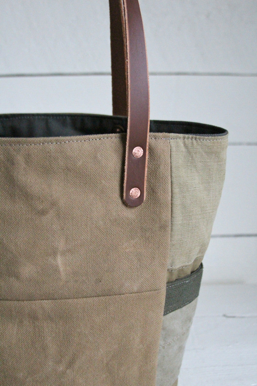 WWII era Canvas Pocket Tote Bag