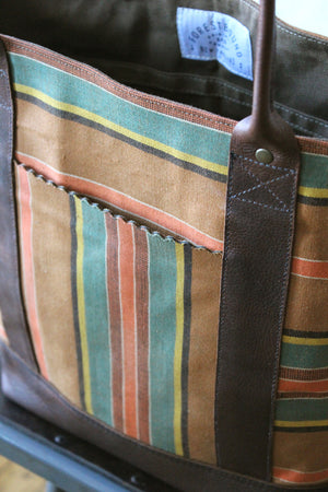 1940's era Striped Weekend Bag