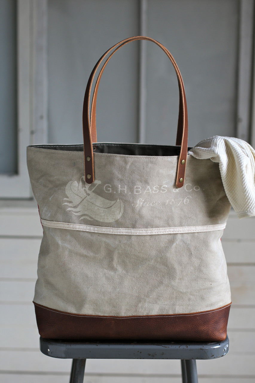 1950's era Canvas and Newspaper Apron Carryall