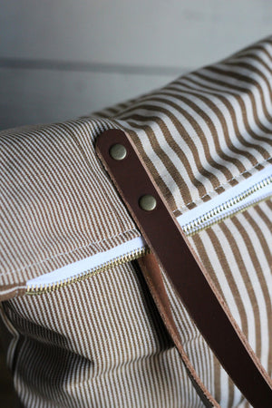 The Rambler Tote / Brown Stripe