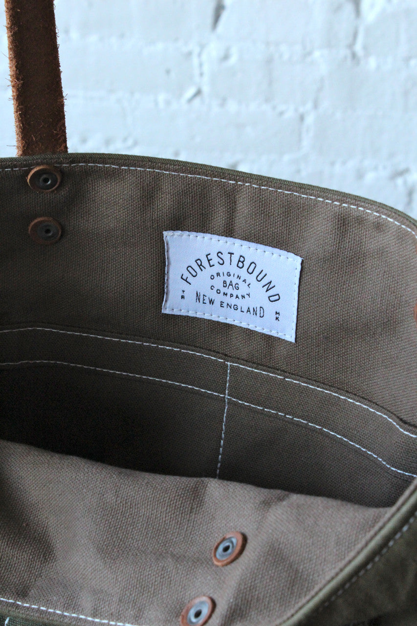 WWII era Military Canvas Pocket Tote Bag