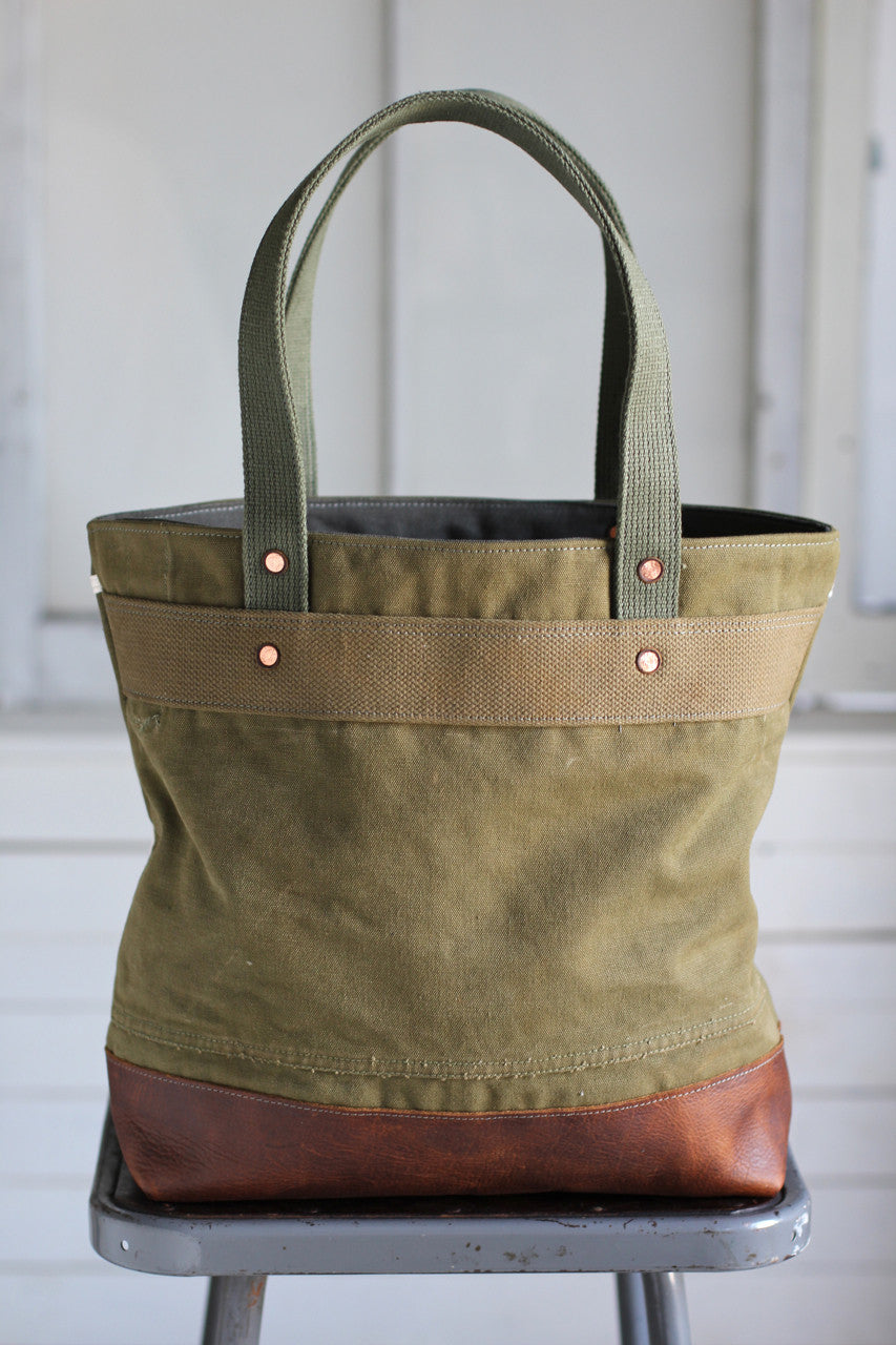 WWII era Canvas and Work Apron Carryall