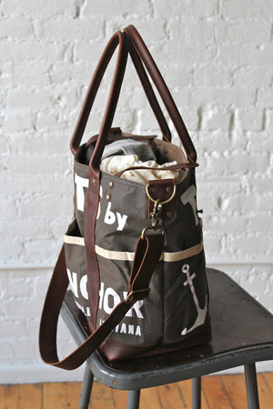 1940's era Waxed Canvas Promo Apron Weekend Bag