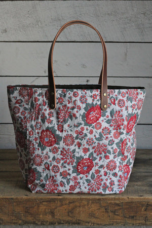 1930's era Floral Feed Sack Tote Bag