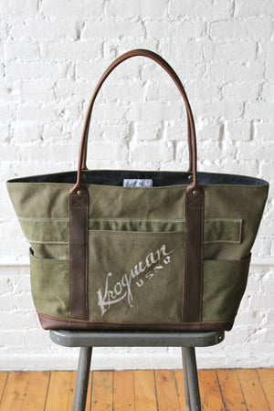 WWII era US Navy Canvas and Denim Carryall