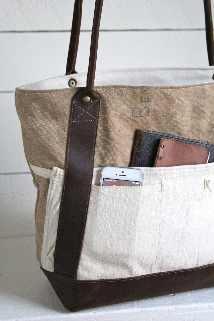WWII era Canvas and Lumber Apron Carryall