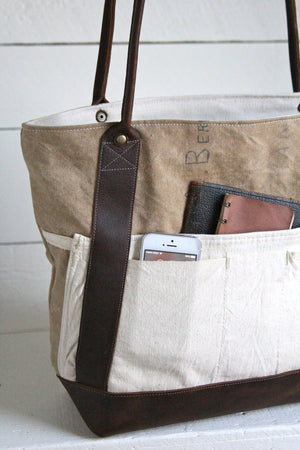 WWII era Canvas and Lumber Apron Carryall
