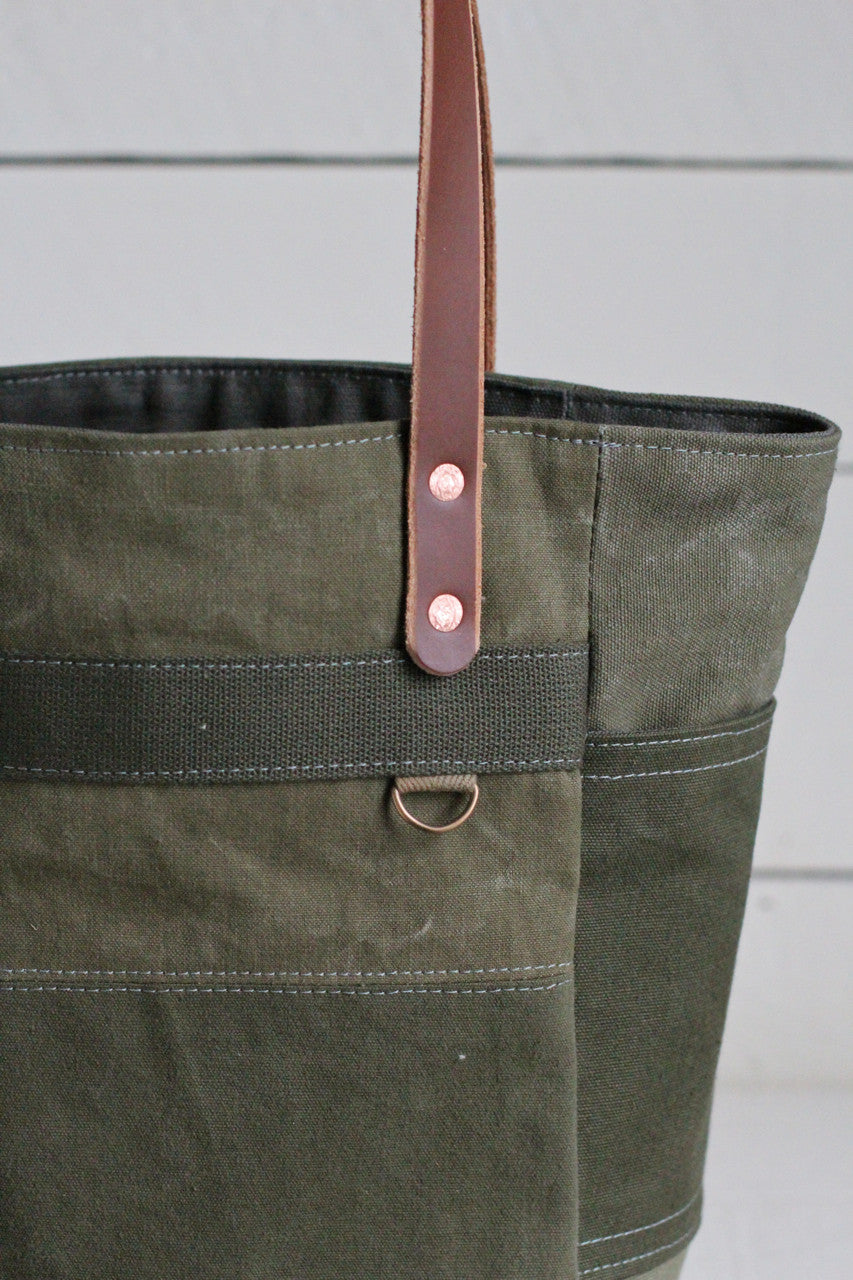 WWII era Canvas Pocket Tote Bag