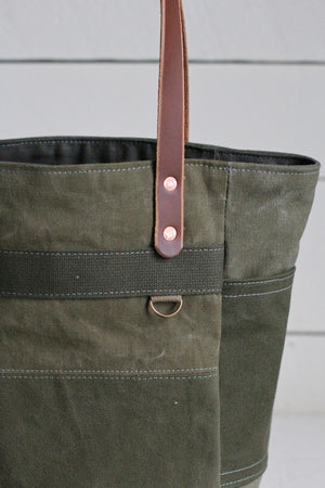 WWII era Canvas Pocket Tote Bag