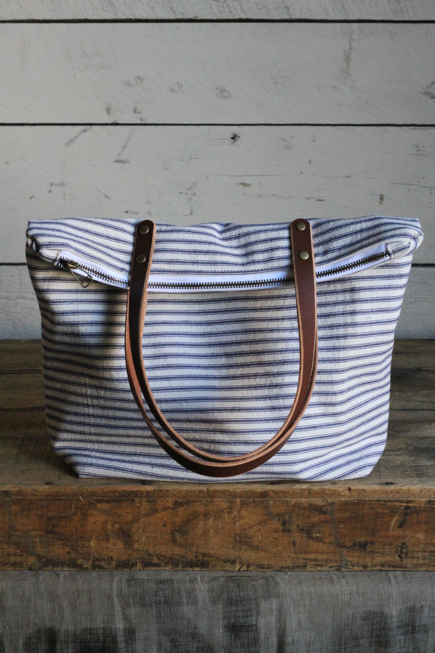 1950's era Ticking and Work Apron Zip-Top Tote Bag – FORESTBOUND
