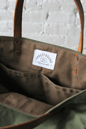 WWII era Two Tone US Military Canvas Tote Bag