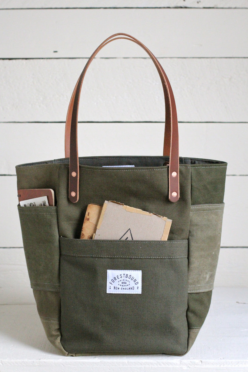 WWII era Canvas Pocket Tote