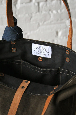 World War 1 era Black Canvas Tote Bag