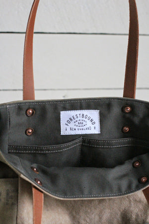WWII era Canvas Pocket Tote Bag