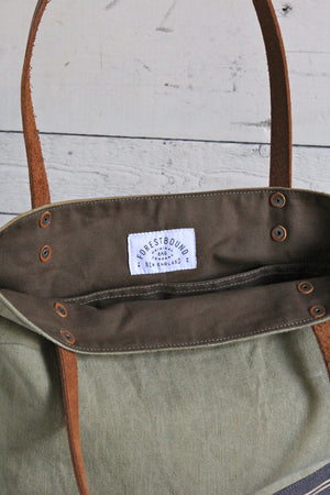 WWII era Pieced Canvas Tote Bag