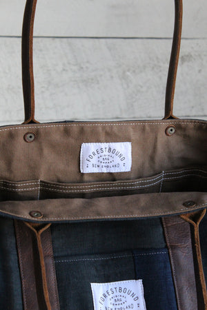 Early 1900's Indigo Dyed Boro Cotton Carryall