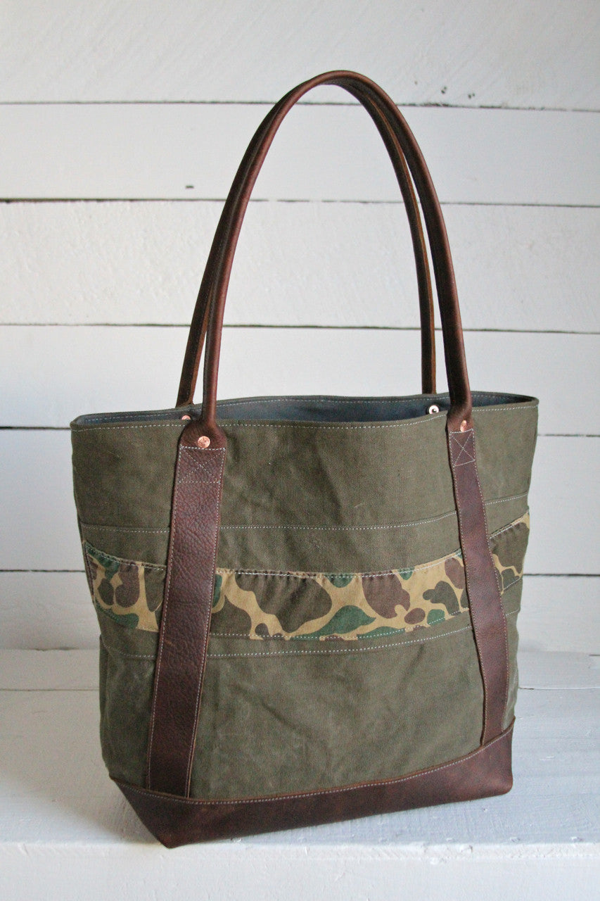 WWII era Canvas & Camo Carryall