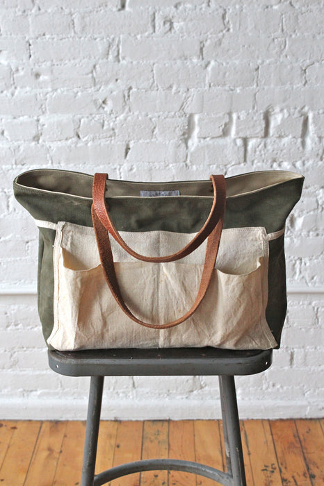 WWII era Canvas & Work Apron Tote Bag