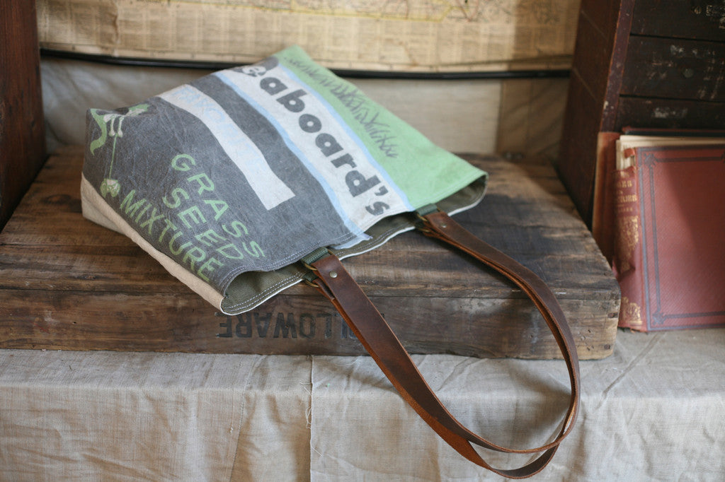 1950's era Farm Feedsack Tote Bag - SOLD