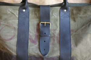 WWII era Canvas & Leather Weekend Bag - SOLD