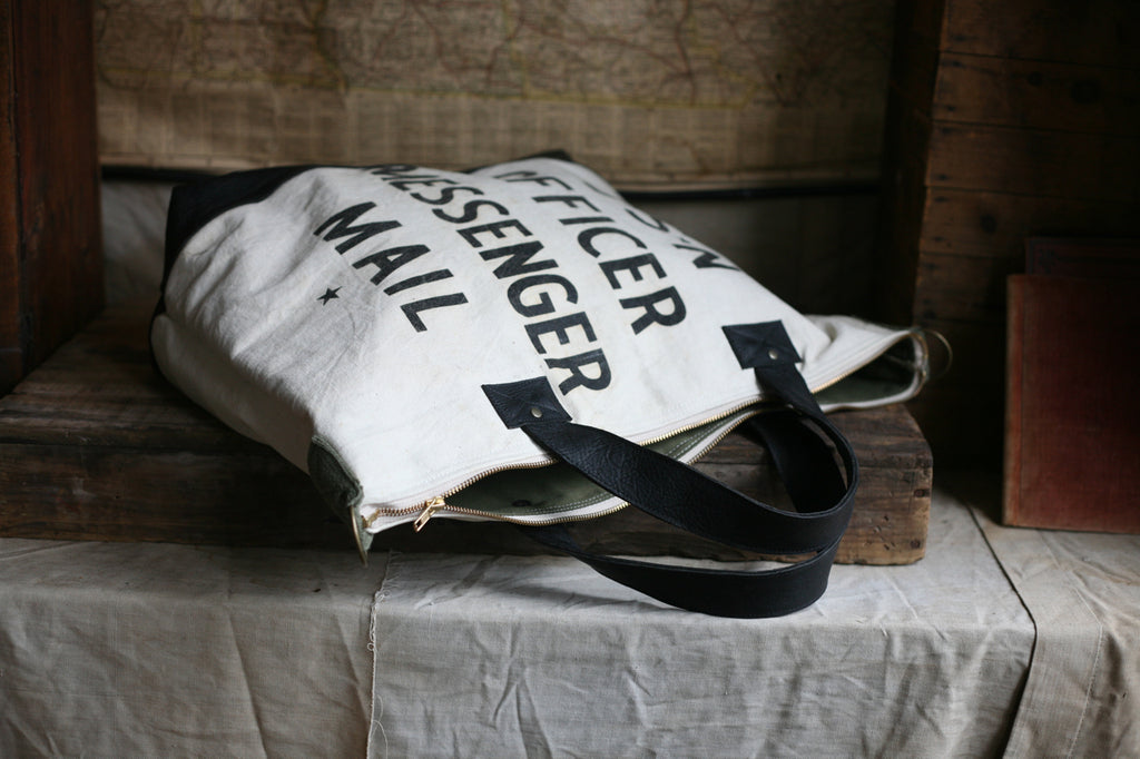 Leather Bottomed WWII era Weekend Bag - SOLD