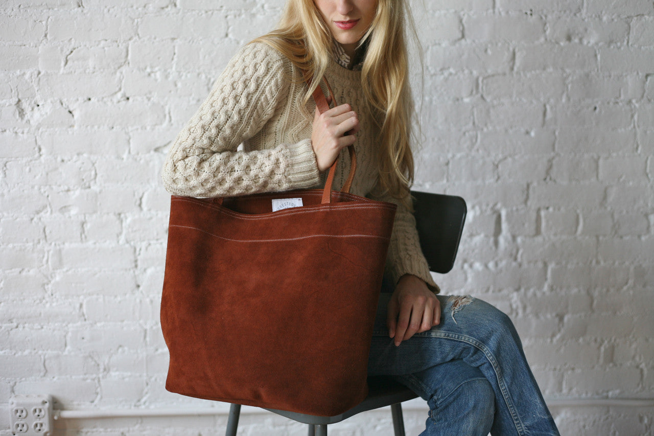 Suede Market Tote