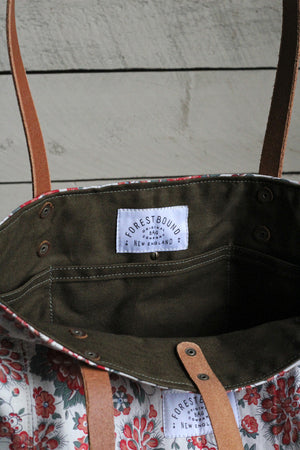 1930's era Floral Feed Sack Tote Bag