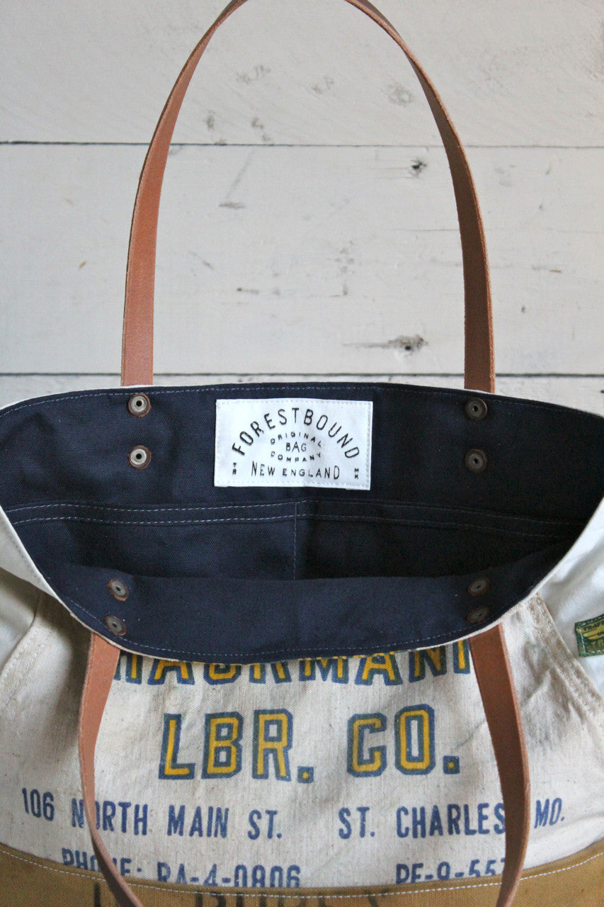 WWII era Canvas & Lumber Apron Carryall