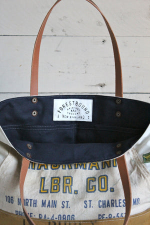 WWII era Canvas & Lumber Apron Carryall