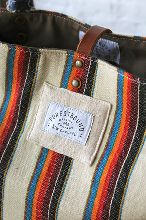 1950's era Striped Wool Carryall