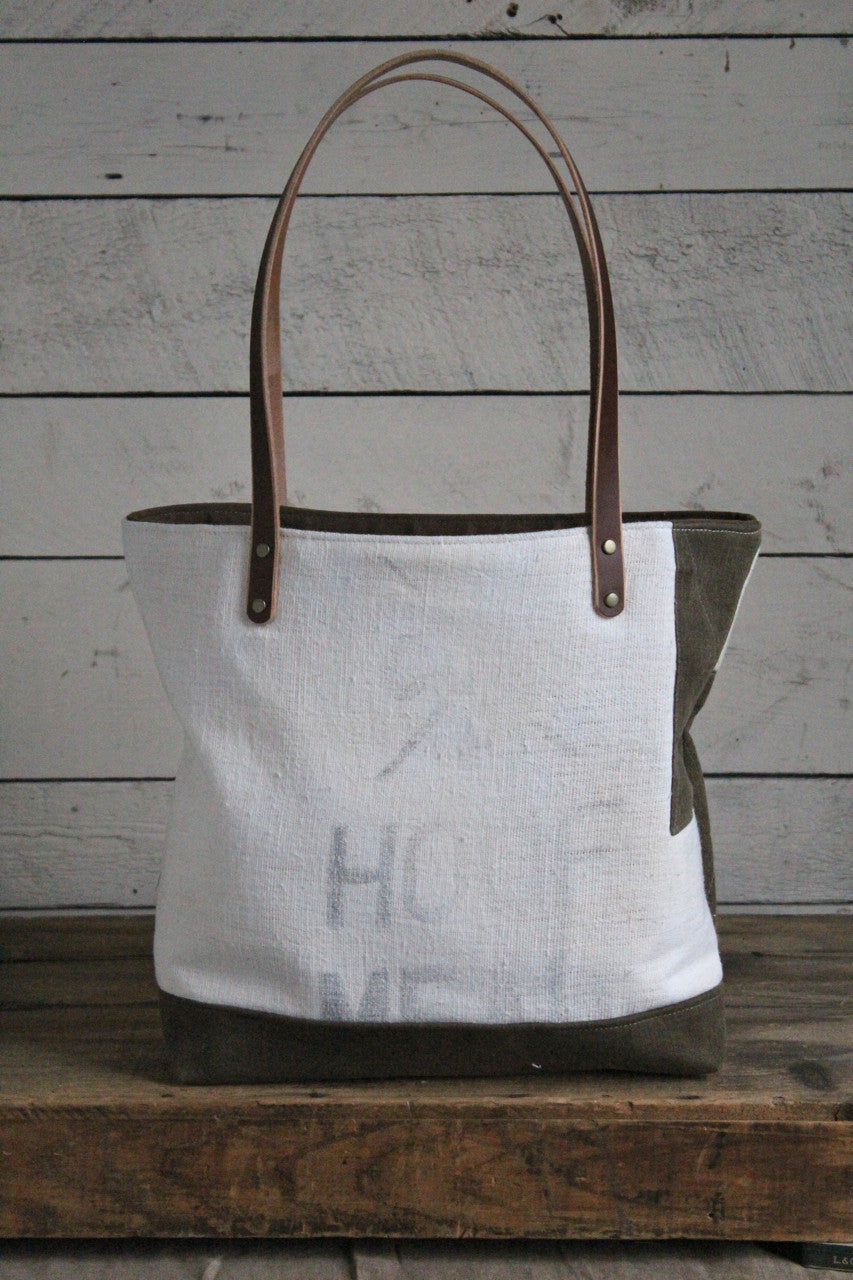 1940's era Feed Sack Tote Bag