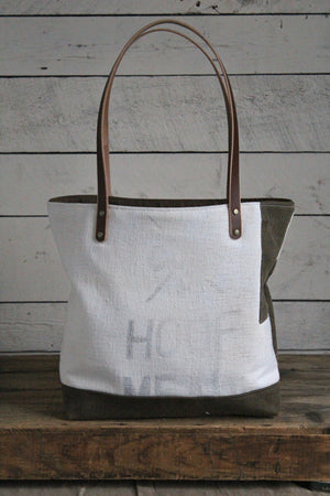 1940's era Feed Sack Tote Bag