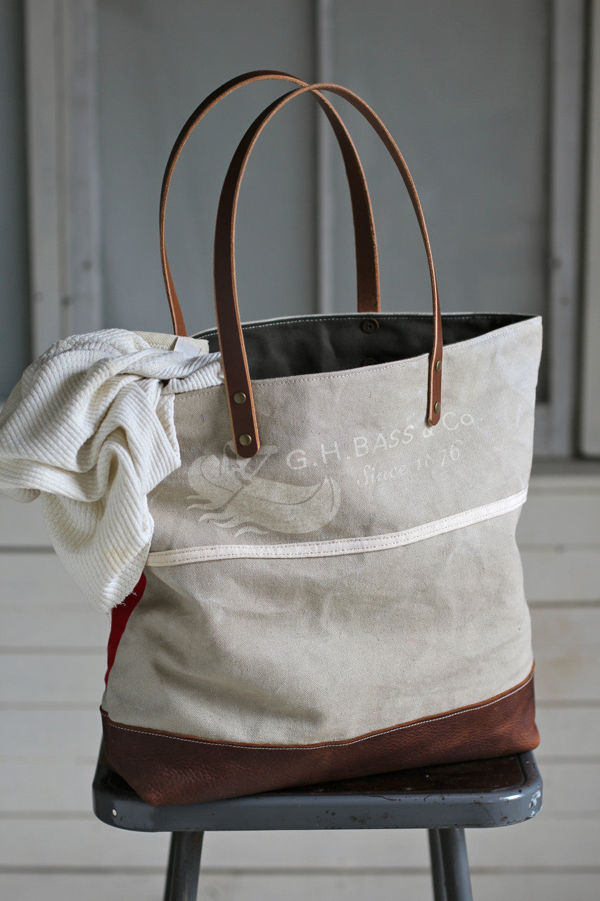 1950's era Canvas and Newspaper Apron Carryall