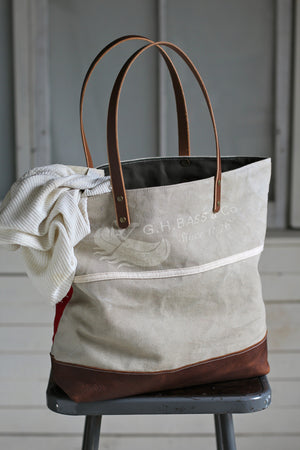 1950's era Canvas and Newspaper Apron Carryall