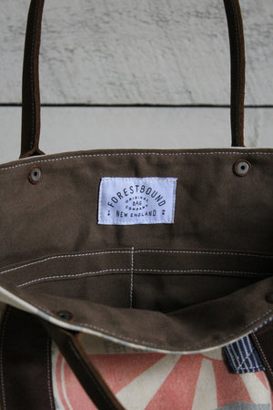 1950's era Patched Feed Sack Carryall