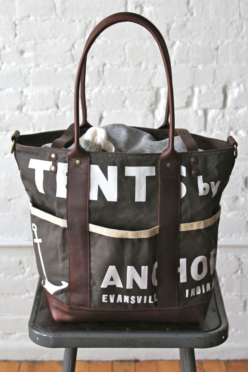 1940's era Waxed Canvas Promo Apron Weekend Bag