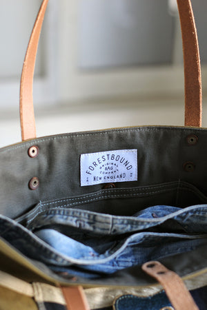 WWII era Canvas and Denim Carryall