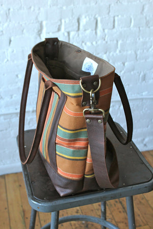 1940's era Striped Weekend Bag