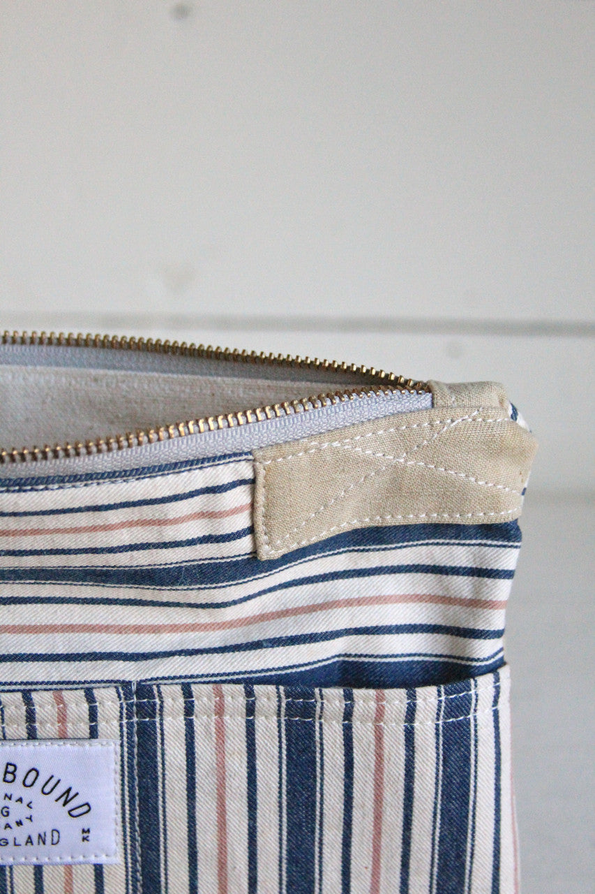1940's era Ticking Fabric Pocket Utility Pouch