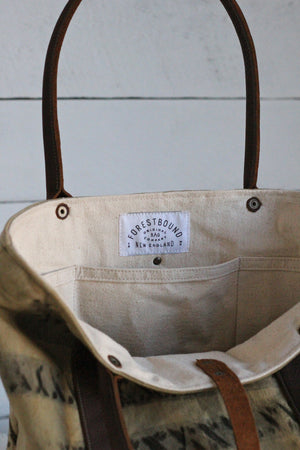 WWII era Canvas & Cloud Camo Carryall