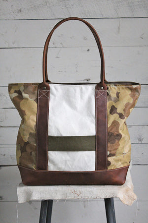 1953 Korean War Mitchell Cloud Camo & WWII era US Navy Canvas Carryall