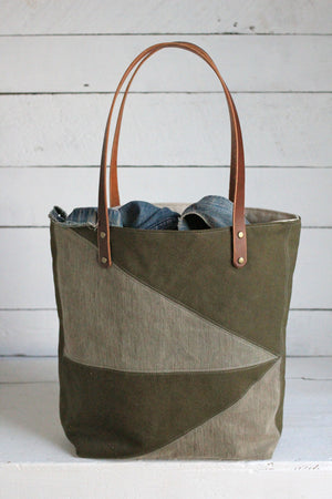 WWII era Canvas Sunburst Tote Bag