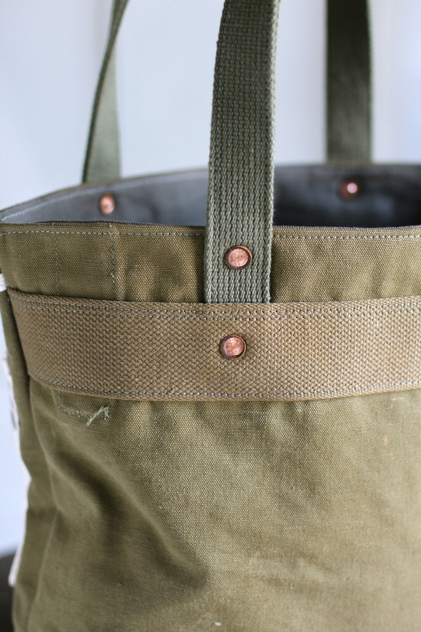 WWII era Canvas and Work Apron Carryall
