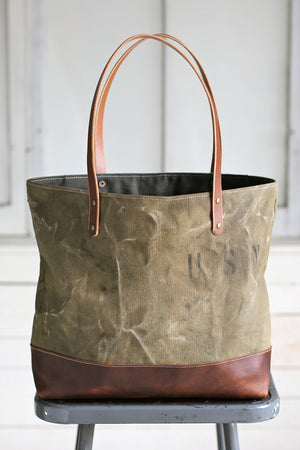 WWII era Military Canvas Tote Bag